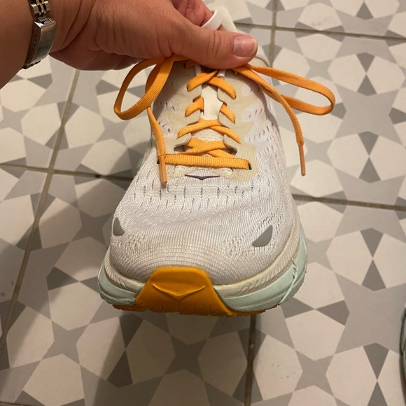 Hoka Women's Mint & Orange W Clifton 8 Shoes - Picture 5 of 16